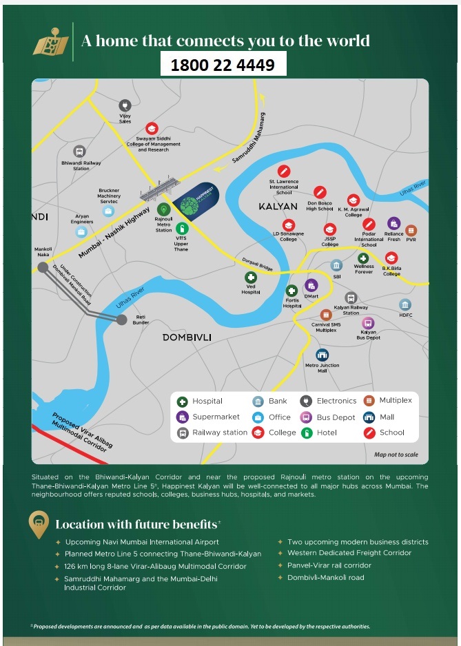 happinest kalyan location map